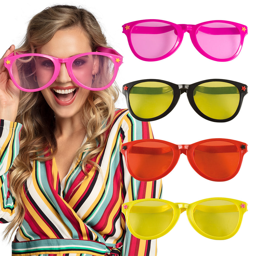 Lunettes Jumbo Fluo Adulte – Accessoire Soirée Déguisée et Festival