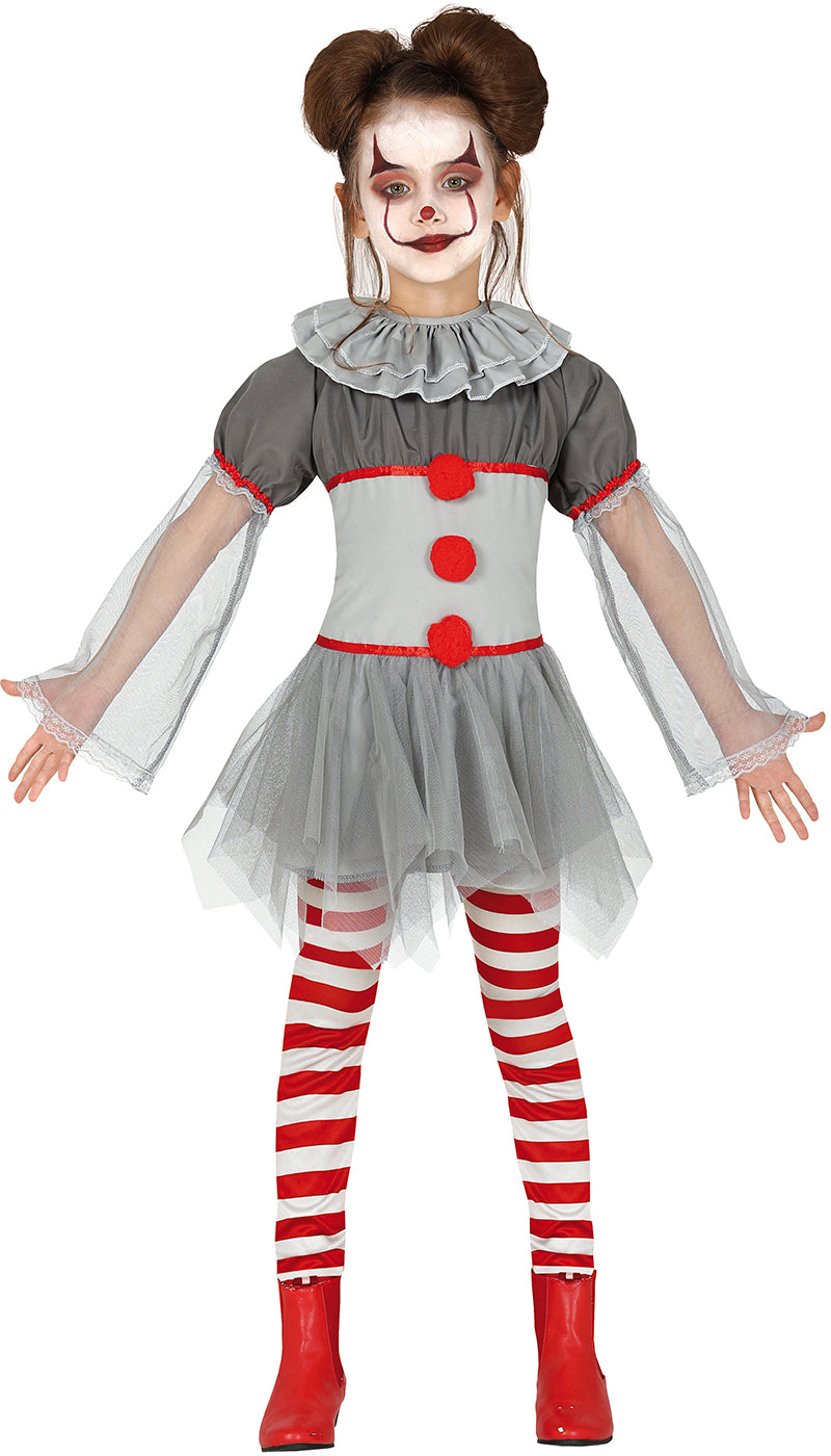 Costume Bad Clown Fille 5-6 Ans – Halloween et Soirée Déguisée