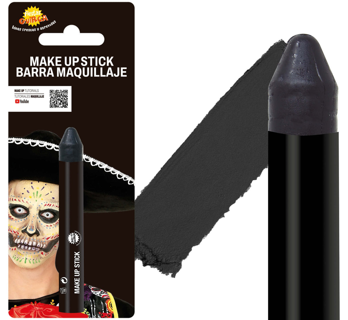 Crayon Maquillage 14 x 90 mm – 9 Coloris pour Déguisement et Maquillage Halloween