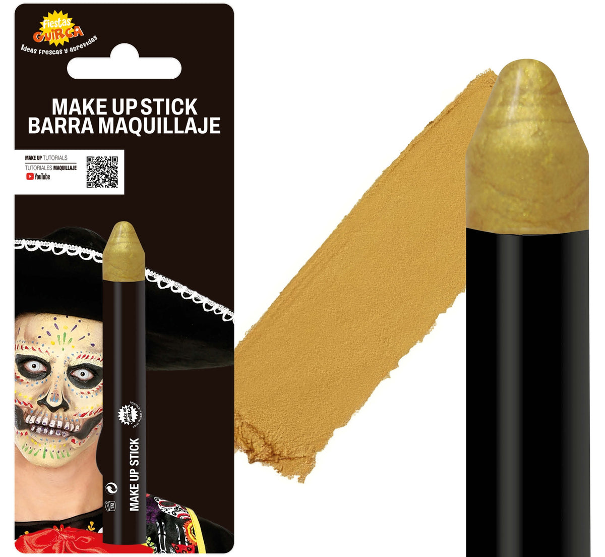 Crayon Maquillage 14 x 90 mm – 9 Coloris pour Déguisement et Maquillage Halloween