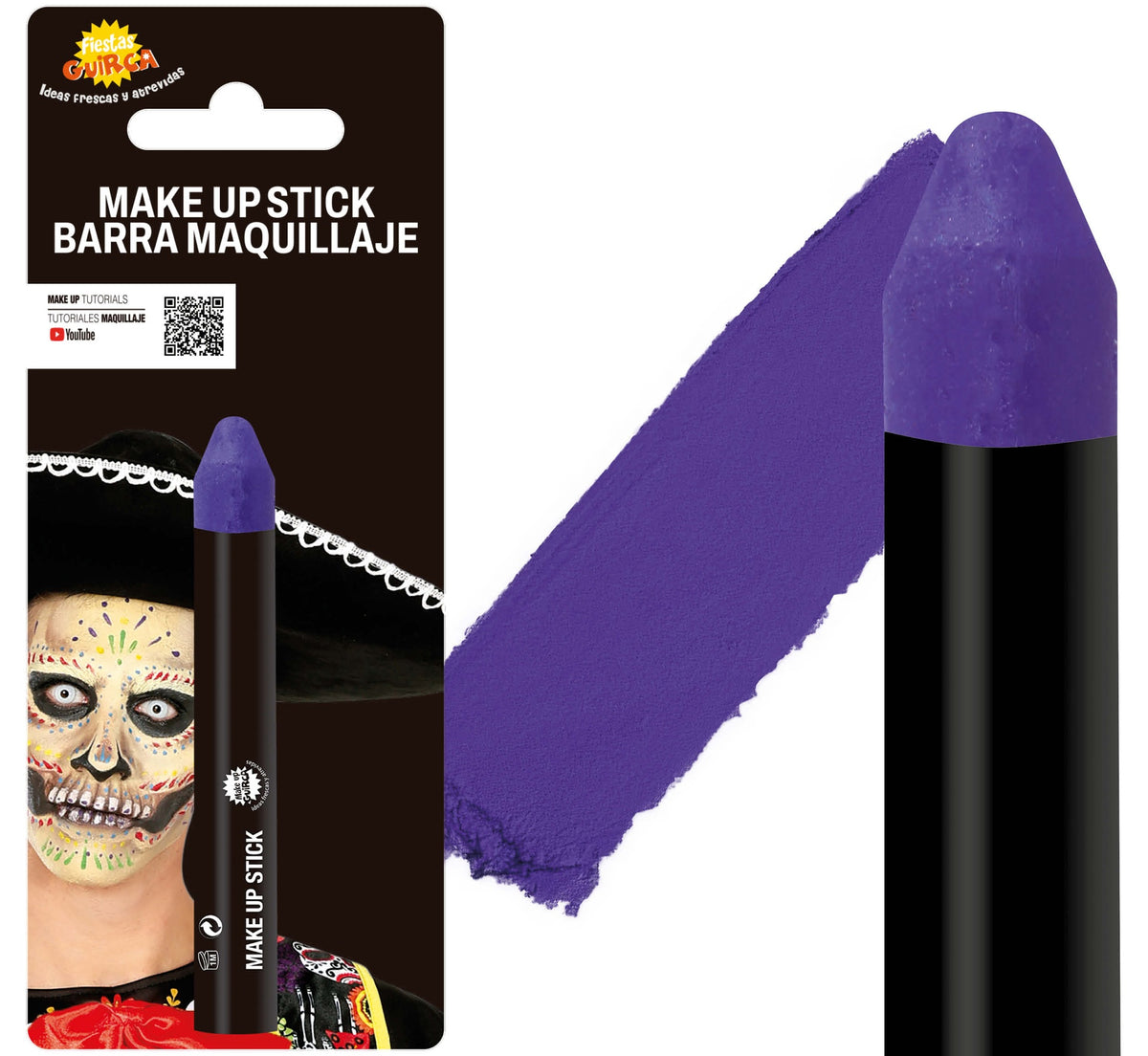 Crayon Maquillage 14 x 90 mm – 9 Coloris pour Déguisement et Maquillage Halloween