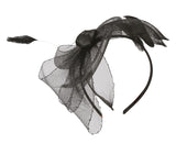 Diadème Fleur Noir – Accessoire Femme Halloween et XIXe Siècle