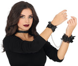 Menottes en Broderie Noire – Halloween et Soirée Déguisée