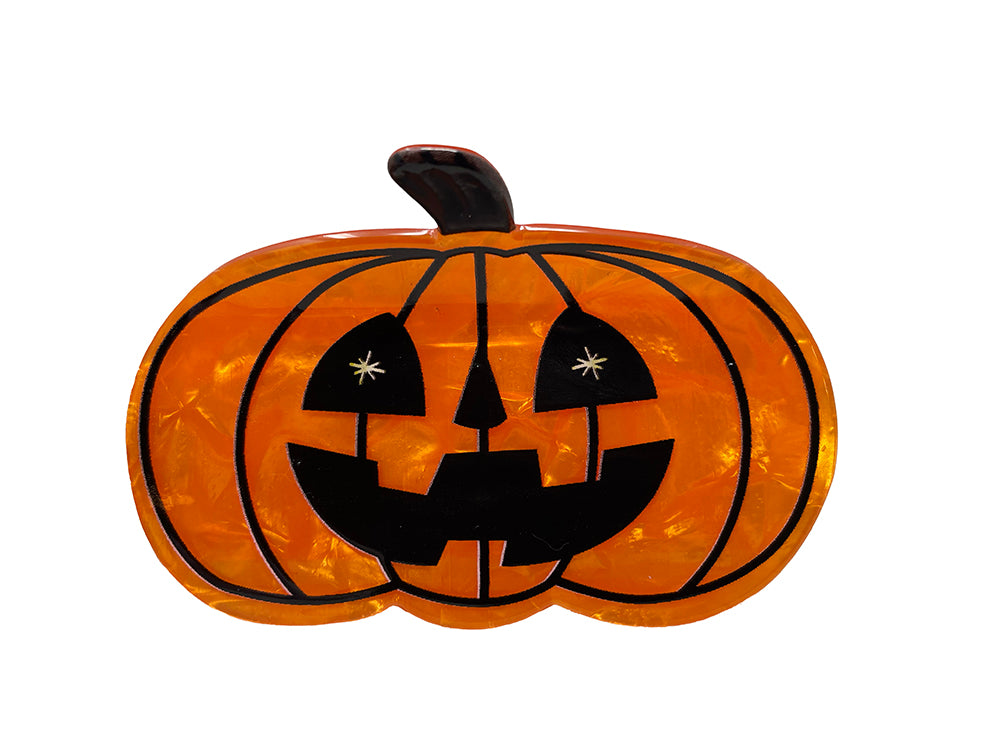 Pince à Cheveux Citrouille Orange 6,7 cm – Halloween et Déguisement