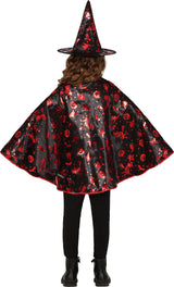 Set Sorcière 50 cm Noir/Rouge – Halloween et Déguisement Sorcière