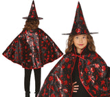 Set Sorcière 50 cm Noir/Rouge – Halloween et Déguisement Sorcière