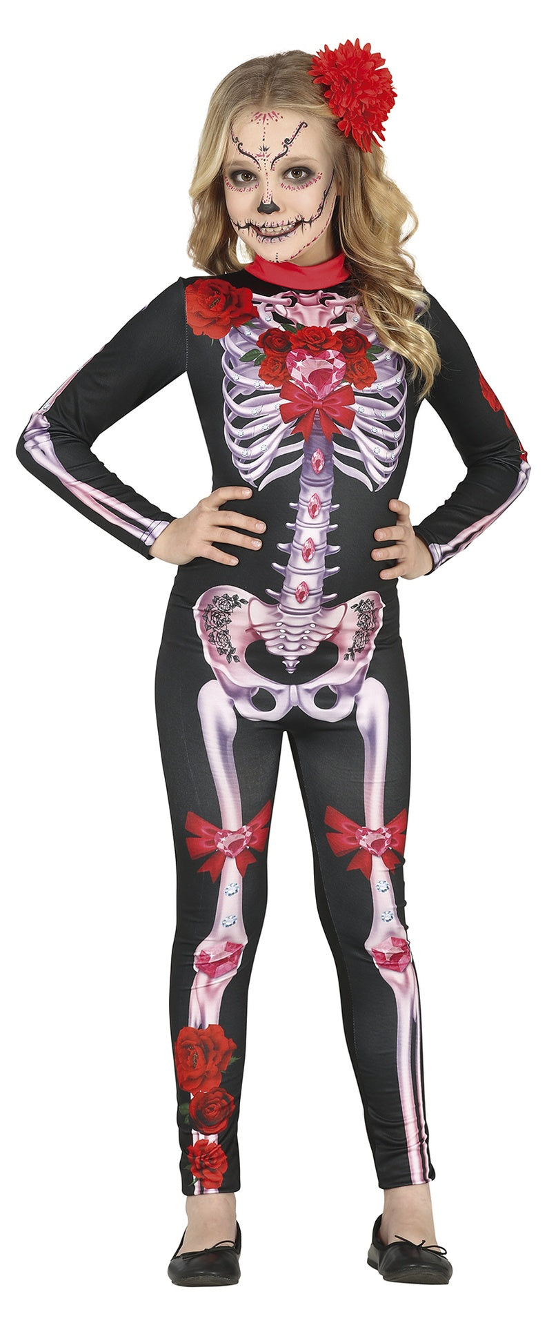 Costume Catrina Fillette 7-9 Ans – Halloween et Jour des Morts
