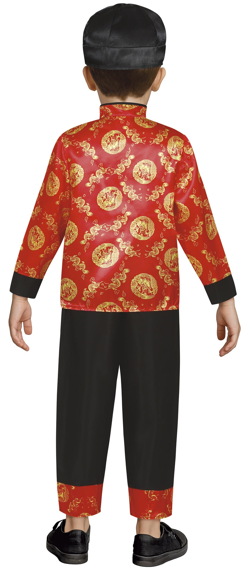 Déguisement chinois enfant rouge et noir