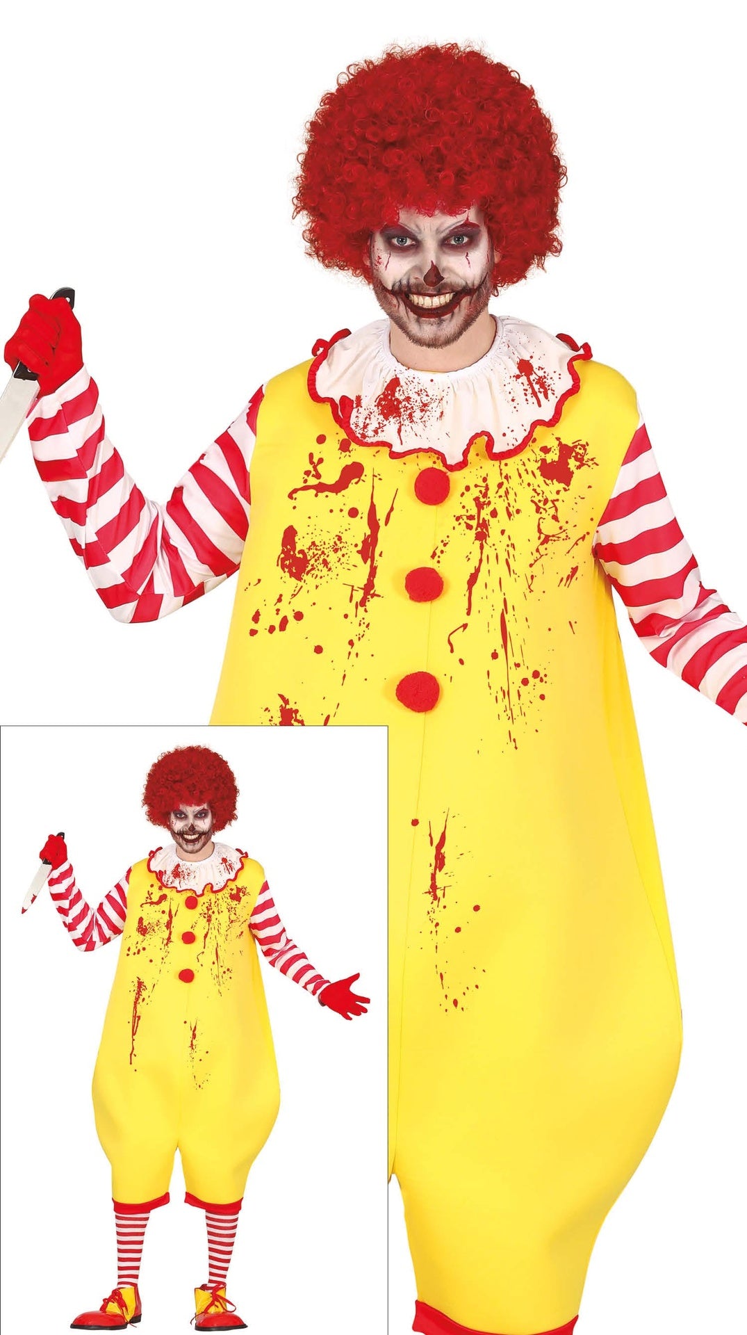 Costume Clown Mr McKiller Adulte Taille L – Halloween et Carnaval