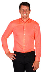 Chemise Néon Orange Homme Tailles S à XL – Soirée Fluo et Festival