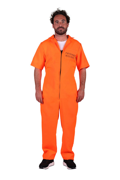 Combinaison Prisonnier Orange Tailles S à XL – Halloween et EVG