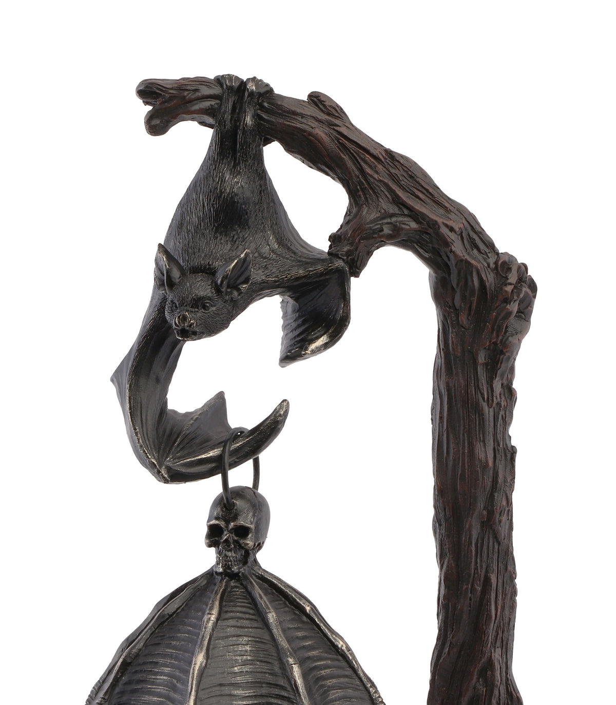 Bougeoir Lanterne Chauve-Souris sur Branche – Décoration Halloween Gothique
