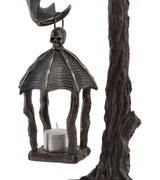 Bougeoir Lanterne Chauve-Souris sur Branche – Décoration Halloween Gothique