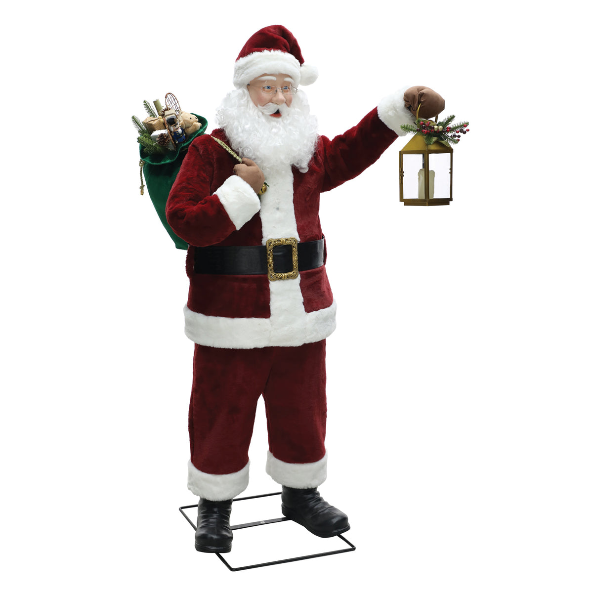 Père Noël Animé et Sonore 180 cm – Décoration de Noël, Vitrine et Hôtel