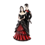 Statue Couple de Vampires Rouge Bloody – Décoration Halloween Gothique