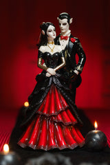 Statue Couple de Vampires Rouge Bloody – Décoration Halloween Gothique