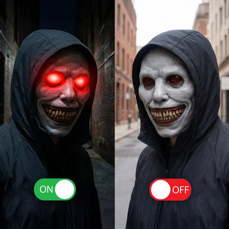 Masque LED Red Eyes (Yeux Rouges) en Latex Original Cup – Halloween et Carnaval