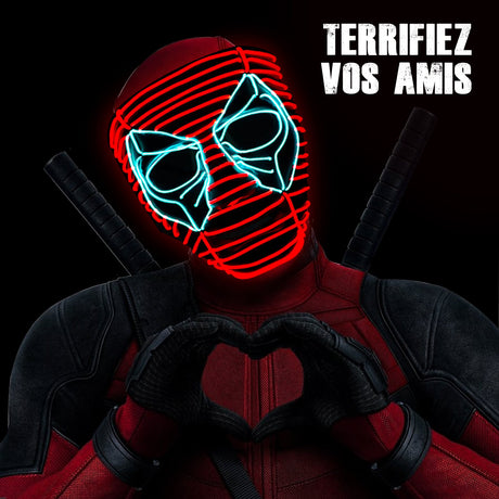 Masque LED Dead Pool (Deadpool) Original Cup – Soirée Déguisée, Festival et Halloween