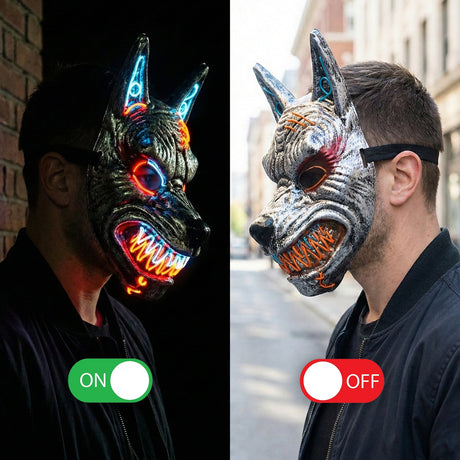 Masque LED Loup Original Cup – Halloween, Festival et Soirée Déguisée