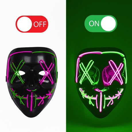 Masque LED Nightmare (Cauchemar) Mixte Original Cup – Halloween et Festival
