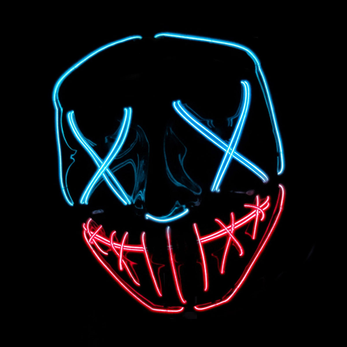 Masque LED Nightmare (Cauchemar) Yeux Bleus et Bouche Rouge Original Cup – Halloween