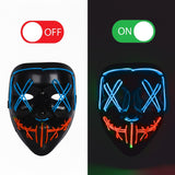 Masque LED Nightmare (Cauchemar) Yeux Bleus et Bouche Rouge Original Cup – Halloween