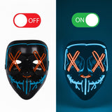 Masque LED Nightmare (Cauchemar) Yeux Rouges et Bouche Bleue Original Cup – Halloween