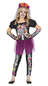 Déguisement Squelette Fleuri Enfant Fille – Halloween