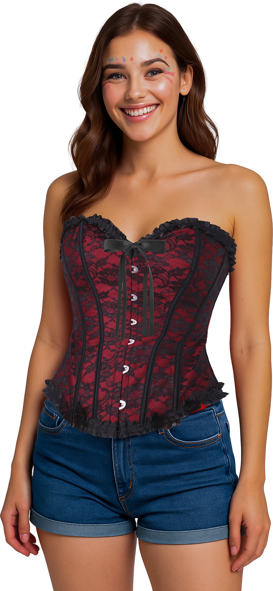 Corset Bordeaux Femme – Halloween et Soirée Costumée