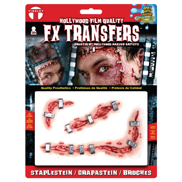 Transfert 3D Plaies Agrafées – Maquillage Effet Spécial Halloween