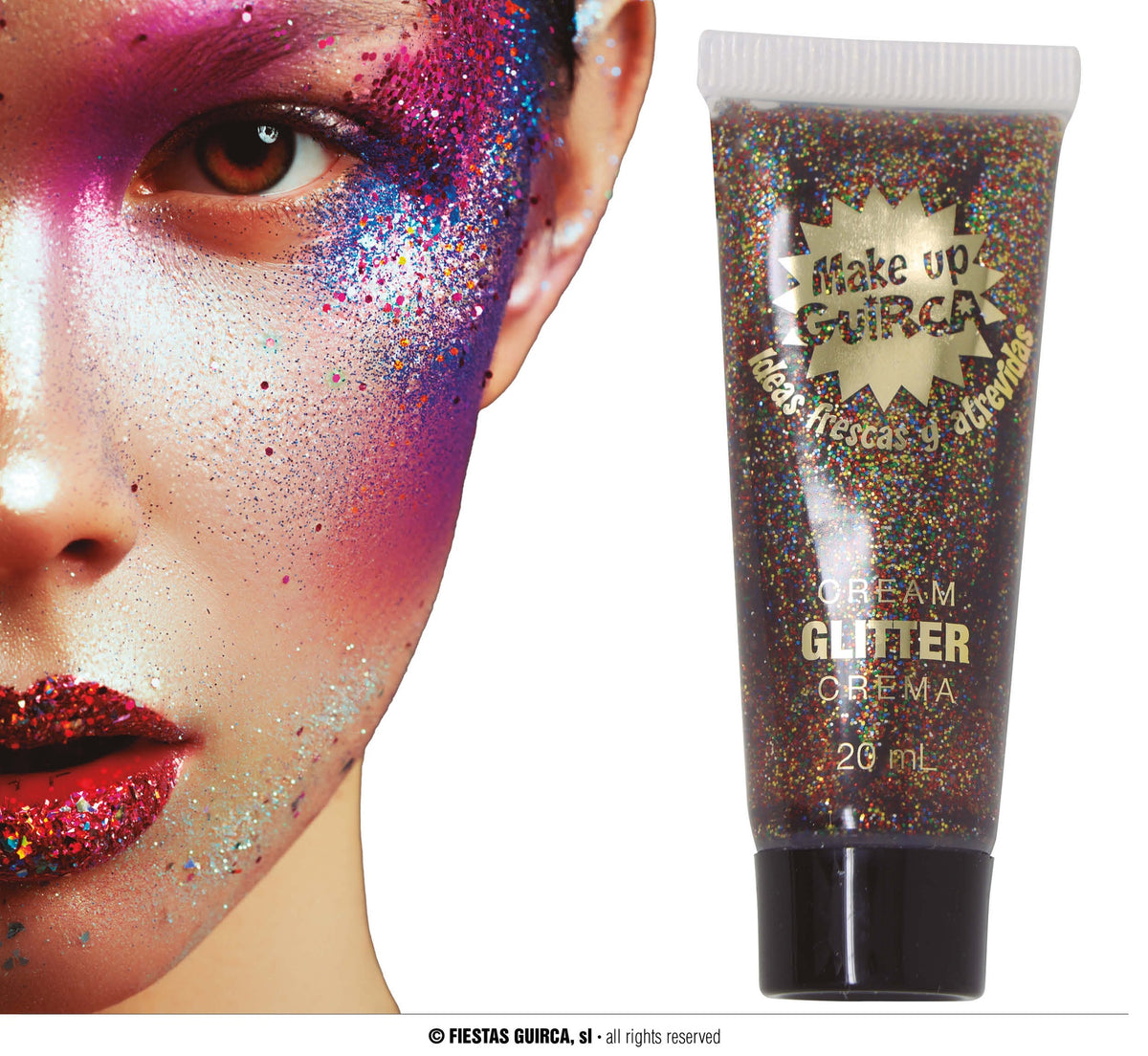 Tube Gel Crème Glitter 20 ml Multicolore – Maquillage Festival et Anniversaire