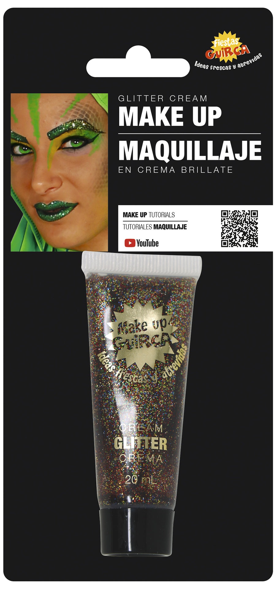 Tube Gel Crème Glitter 20 ml Multicolore – Maquillage Festival et Anniversaire
