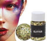 Gel à Paillettes Or et Argent – Festival, Anniversaire et Nouvel An