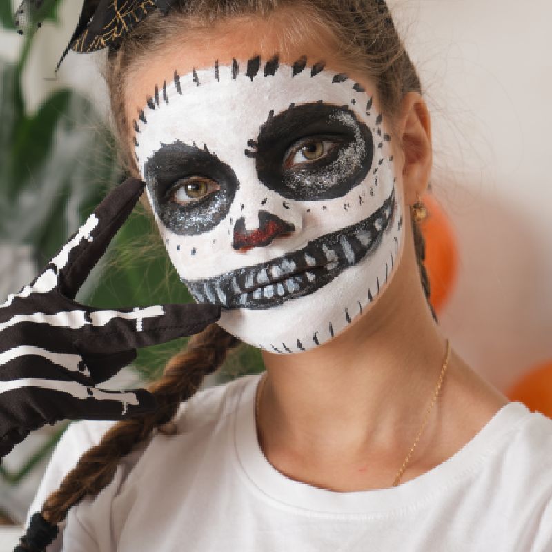 Tube de Maquillage Blanc 20 g à Base d'Eau – Clown, Squelette et Halloween