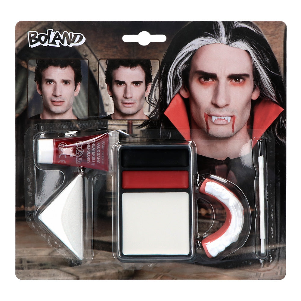 Kit Maquillage Vampire avec Dents et Faux Sang – Halloween