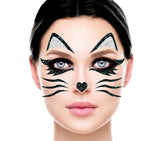 Glitter Face Chat Noir – Bijou de Visage Halloween