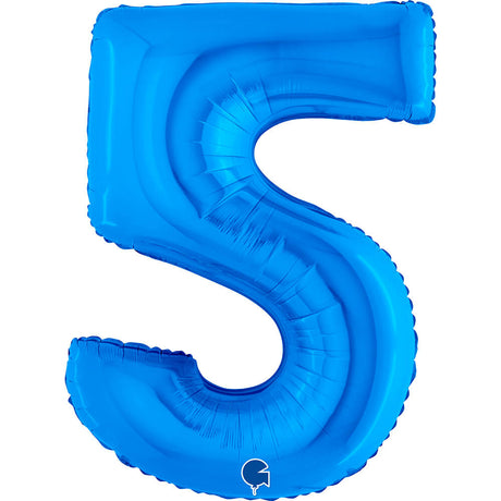 Ballon chiffre bleu - 40" - Gonflage Hélium en boutique