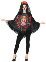 Déguisement Poncho Jour des Morts Adulte Femme – Jour des Morts et Halloween