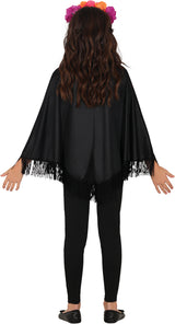 Déguisement Poncho Jour des Morts Enfant Fille – Jour des Morts et Halloween