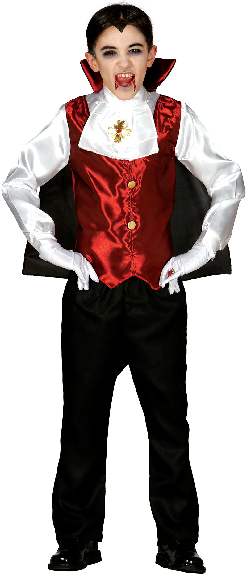 Déguisement Dracula Vampire Rouge Enfant Garçon 7-9 Ans – Halloween