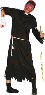 Déguisement Prêtre Zombie avec Chapeau Adulte Homme – Halloween
