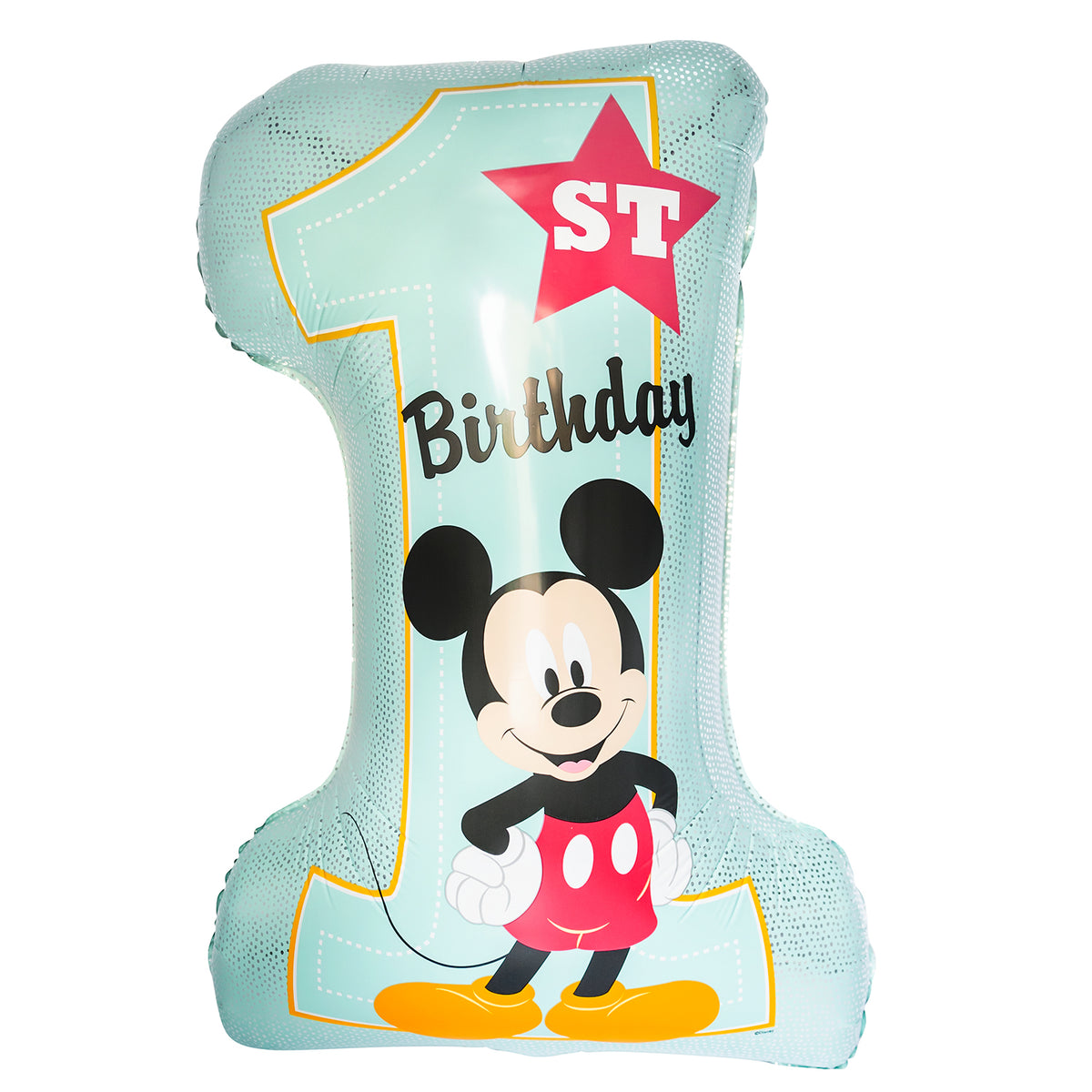 Ballon Hélium Mickey 1er Anniversaire en Chiffre 1 – Fête Bébé