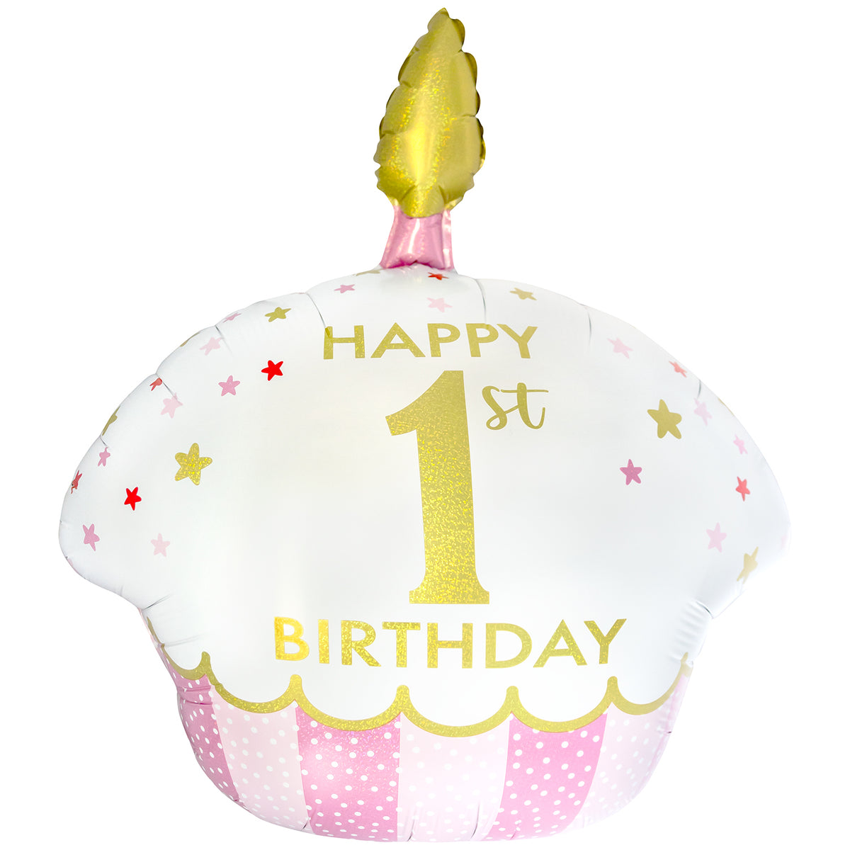 Ballon Hélium Cupcake 1er Anniversaire Fille – Fête Bébé