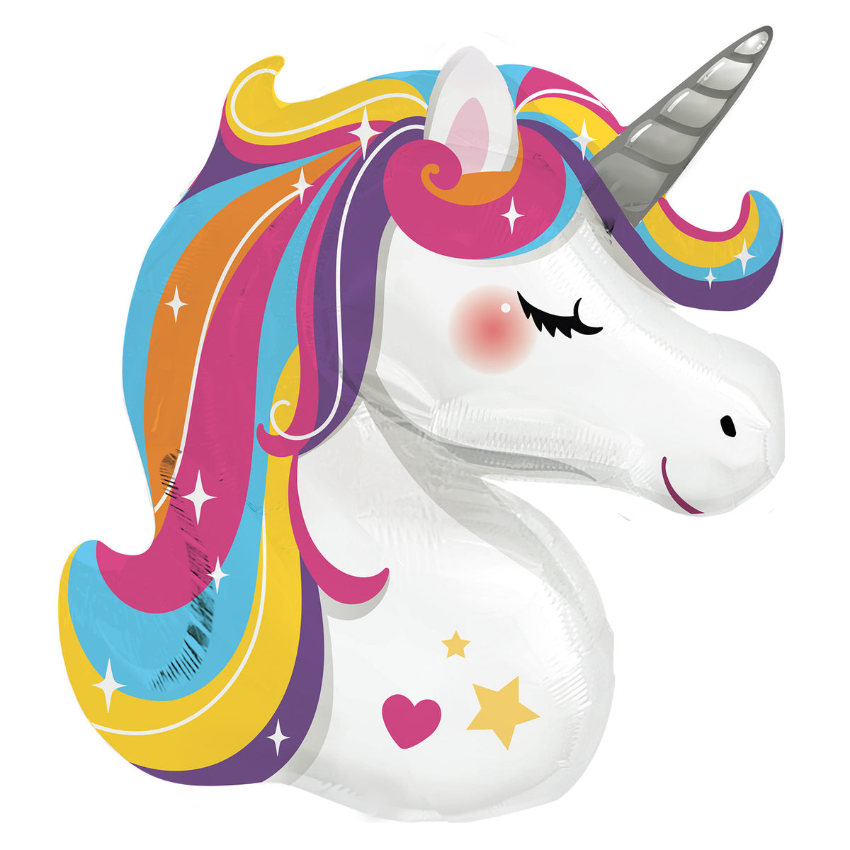 Ballon Hélium Licorne Arc-en-Ciel Grande Tête – Anniversaire Licorne