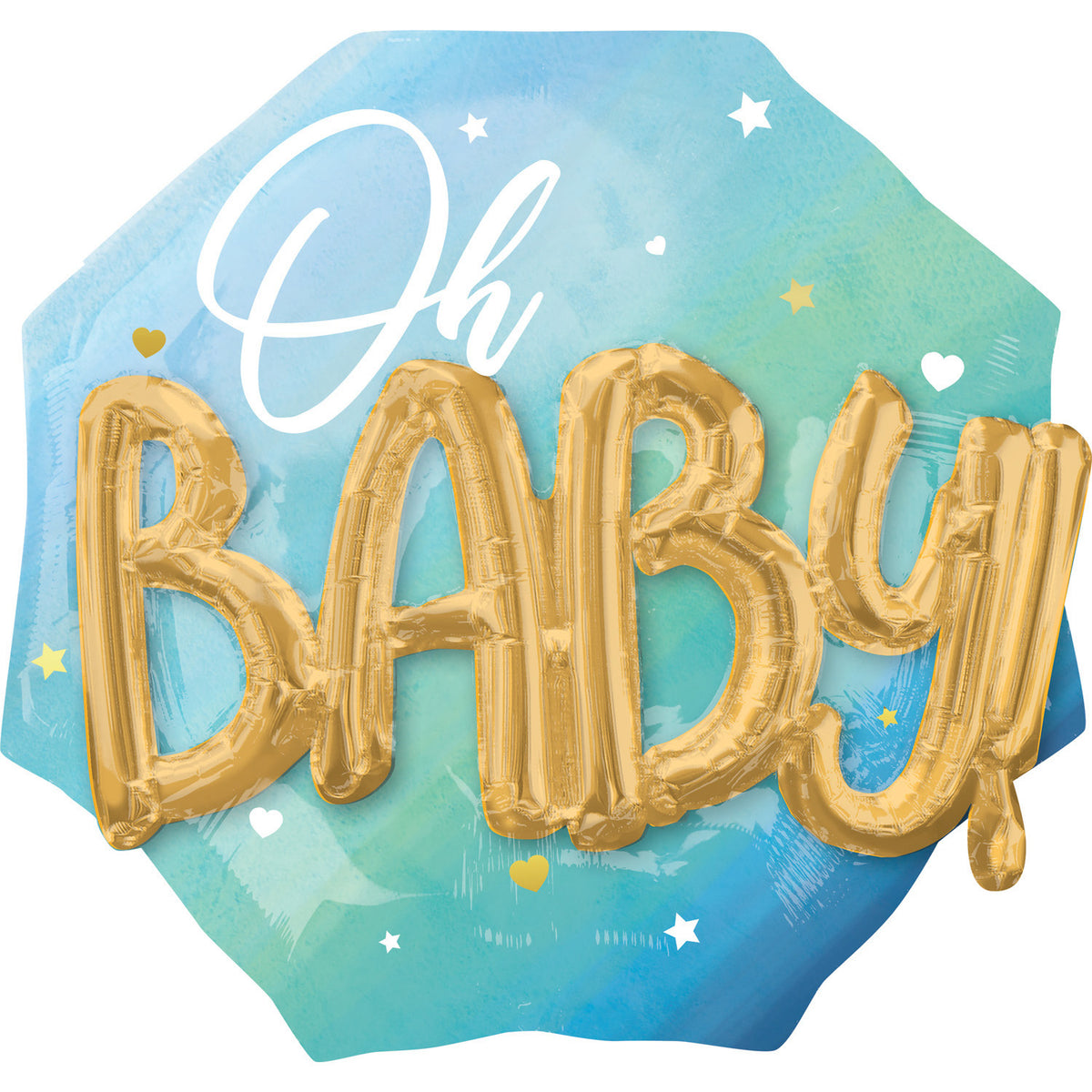 Ballon Hélium Oh Baby Bleu Naissance Garçon – Baby Shower