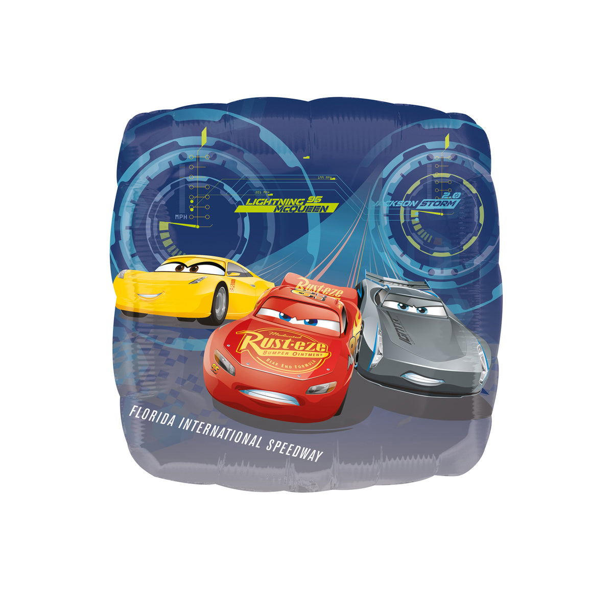 Ballon Hélium Carré Cars Flash McQueen – Anniversaire Garçon