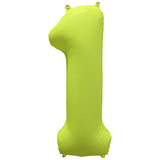 Ballon Chiffre Néon Jaune de 0 à 9 – Anniversaire et Soirée Fluo