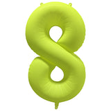 Ballon Chiffre Néon Jaune de 0 à 9 – Anniversaire et Soirée Fluo