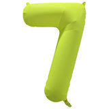 Ballon Chiffre Néon Jaune de 0 à 9 – Anniversaire et Soirée Fluo
