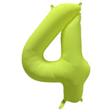 Ballon Chiffre Néon Jaune de 0 à 9 – Anniversaire et Soirée Fluo